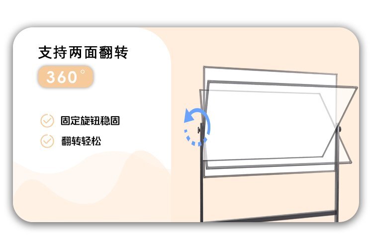 M94辦公教學H型雙面移動支架白板-移動白板-磁性白板細節(jié)展示