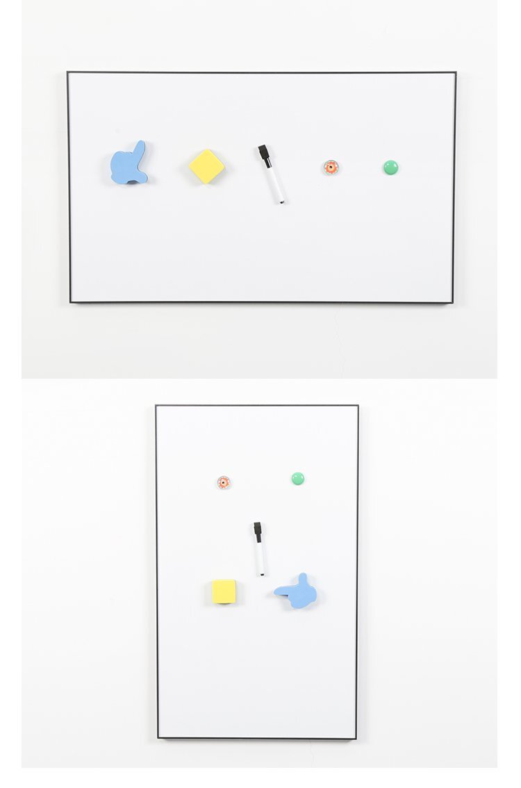 M65窄邊鋁框墻掛式磁吸白板 隱藏掛式易安裝辦公教學白板產(chǎn)品細節(jié)