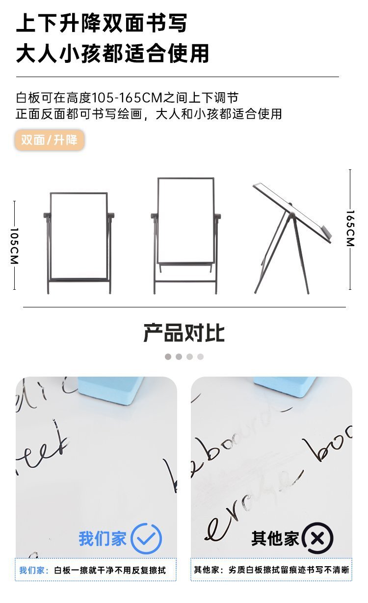 M98辦公教學(xué)A型可折疊磁吸雙面落地支架白板功能特點 M98辦公教學(xué)A型可折疊磁吸雙面落地支架白板功能特點